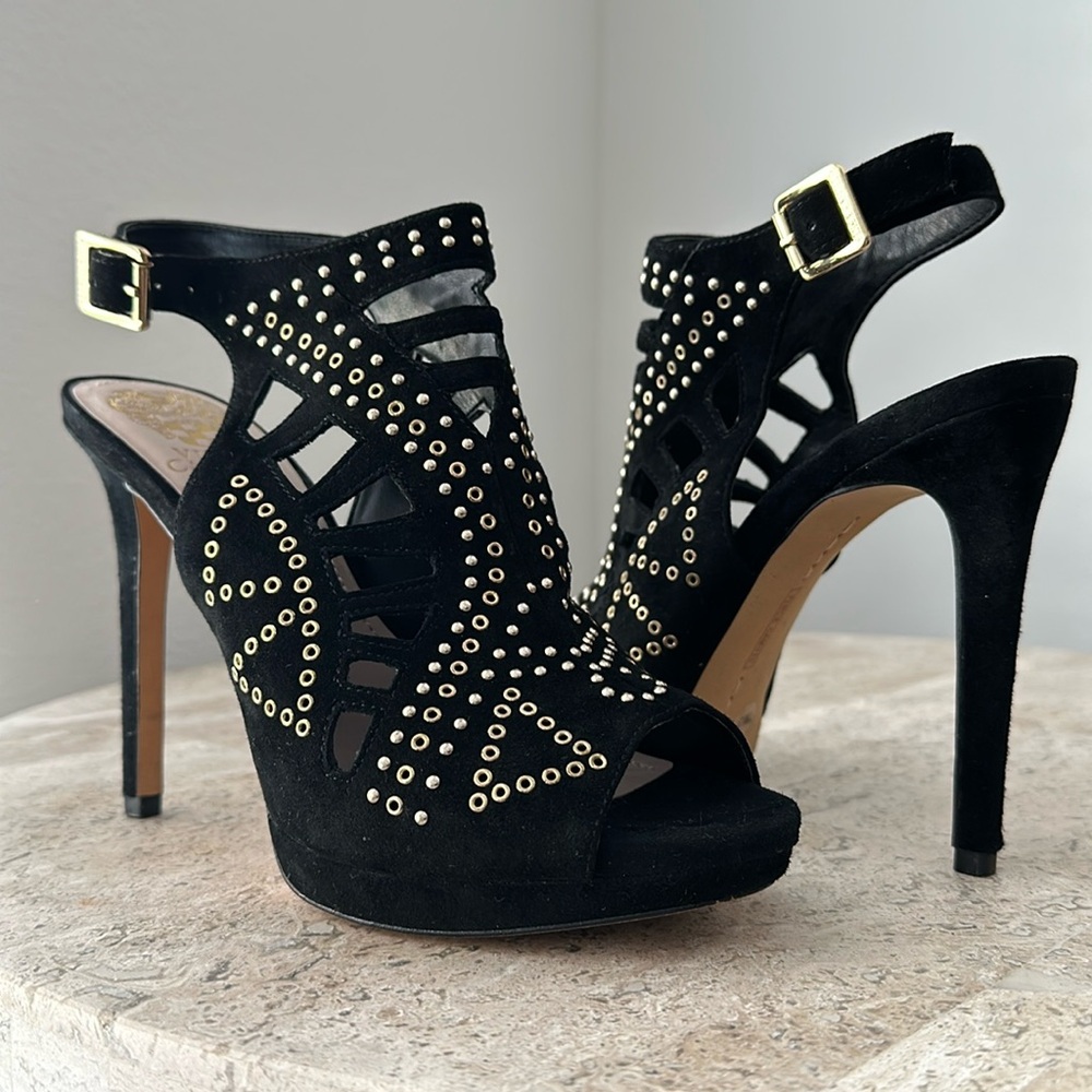 Vince Camuto Cassi Heel,  Black Suede